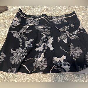 Floral Navy and White Women's Skirt